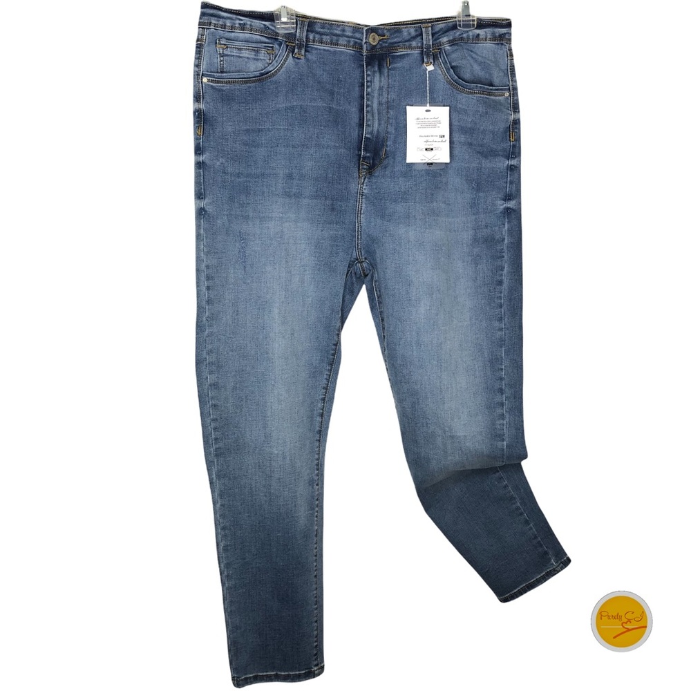 I&M JEANS High Waist / High Rise Flex Ankle Skinny Blue Size 3X